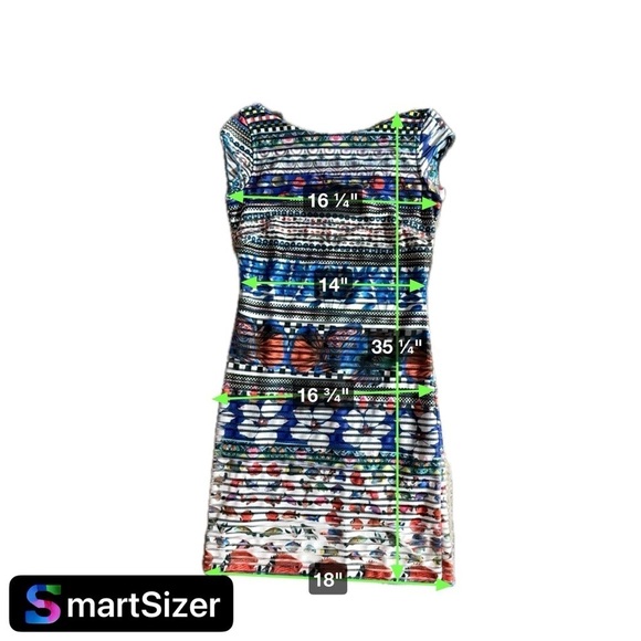 Desigual Fiona Fish Print Tropical Midi Dress | Size S | Colorful Boho Summer - Picture 12 of 13